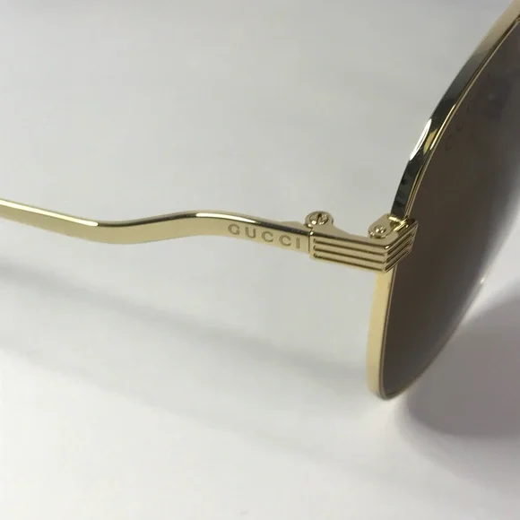 New Authentic Gucci Brown Pilot Ladies Sunglasses GG0969S  display picture 1